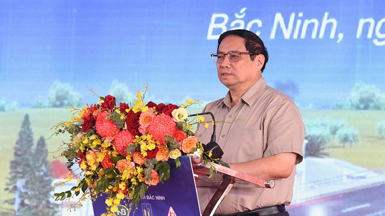 Thủ tướng Phạm Minh Chính phát biểu ý kiến tại buổi lễ.