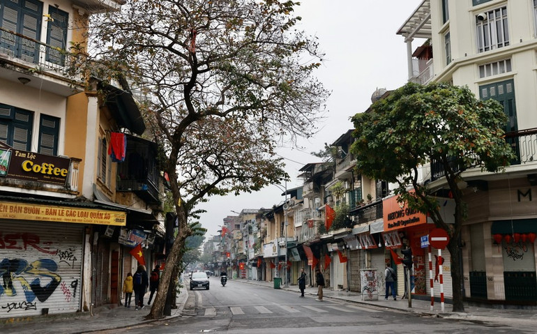 Phố Hàng Ngang, Hàng Đào tĩnh lặng sáng mùng 1 Tết.