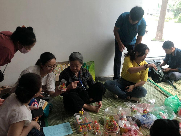 Nghệ nhân Phạm Nguyệt Ánh 12 năm sau, tại Bảo tàng trong chương trình Trung thu 2022.