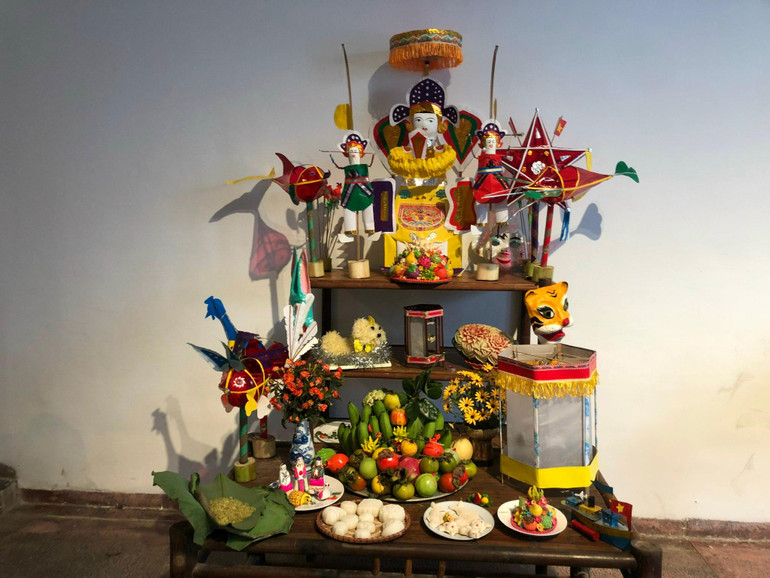 Mâm ngũ quả hiện đại tại Bảo tàng Dân tộc học Việt Nam