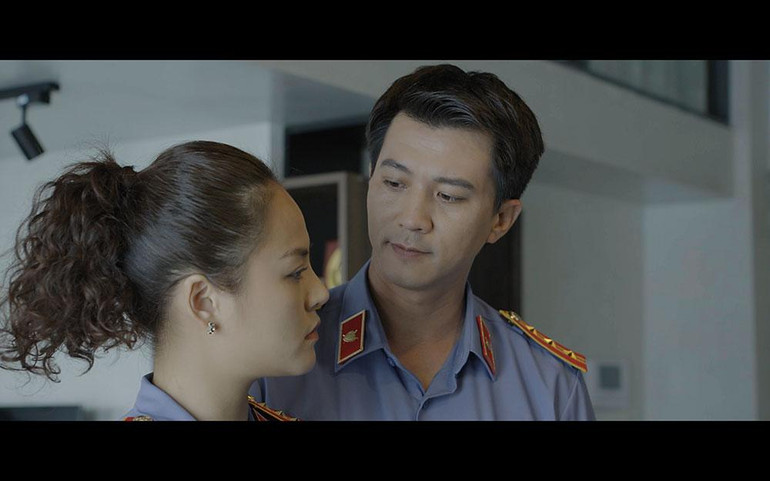 Hà Việt Dũng và Thu Quỳnh trong phim.