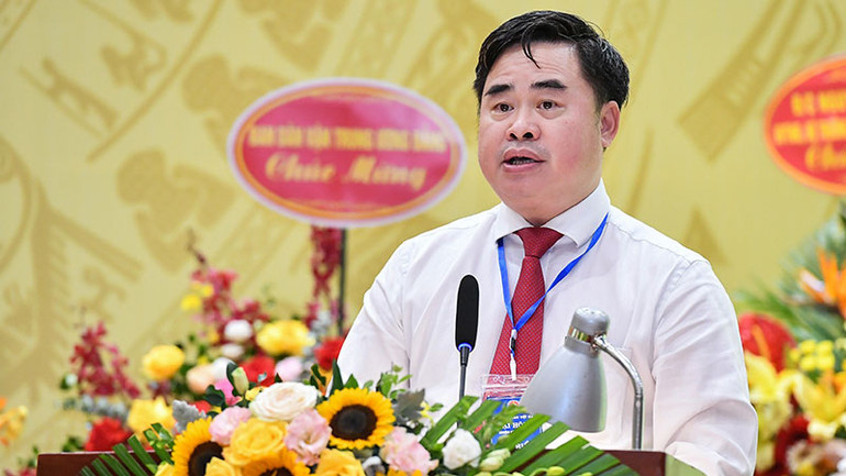 Đồng chí Phạm Minh Tuấn phát biểu bế mạc Đại hội.