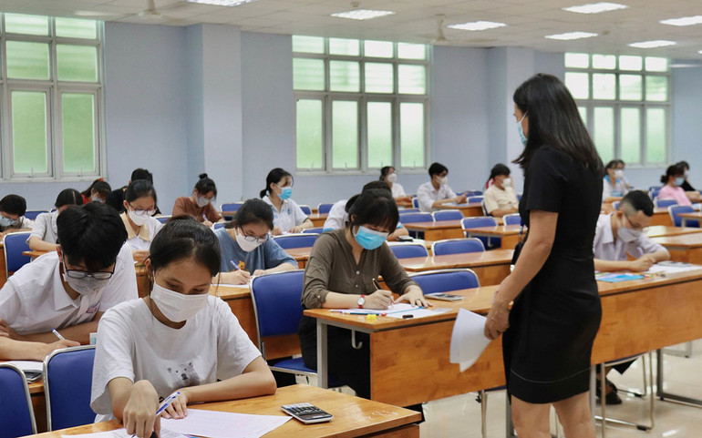 Thí sinh tham gia kỳ thi đánh giá năng lực của Đại học Quốc gia Thành phố Hồ Chí Minh năm 2022.