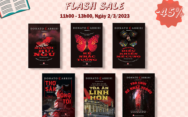 Sách trinh thám được giảm giá sâu trong khung giờ Flash Sale.