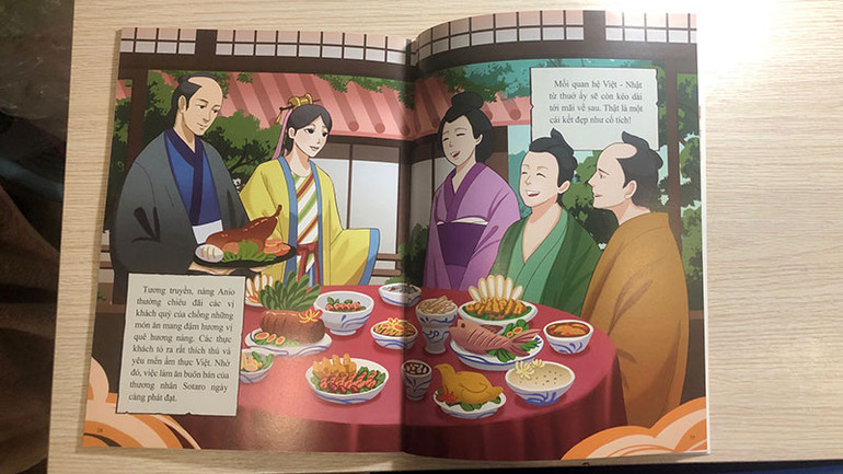 Những bức vẽ thể hiện đặc trưng văn hóa hai nước Việt Nam và Nhật Bản.