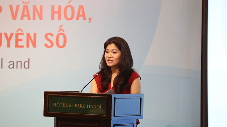 TS Nguyễn Phương Hòa, Cục trưởng Cục Hợp tác quốc tế phát biểu tại hội thảo.