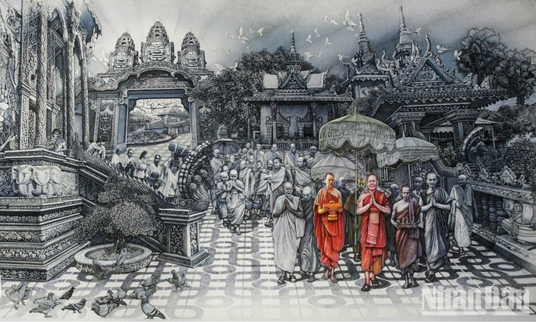 Tác phẩm đoạt giải xuất sắc của tác giả Lại Lâm Tùng. (Ảnh: THÀNH ĐẠT) Tác phẩm đoạt giải xuất sắc của tác giả Lại Lâm Tùng. (Ảnh: THÀNH ĐẠT)