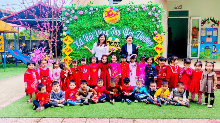 Chương trình Kết nối vòng tay yêu thương của trường Mầm non Xuân Lôi.