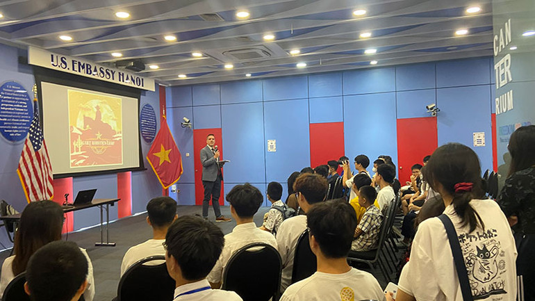 Trại hè thu hút sự tham gia của nhiều học sinh trên cả nước. (Ảnh: NGỌC KHÁNH)