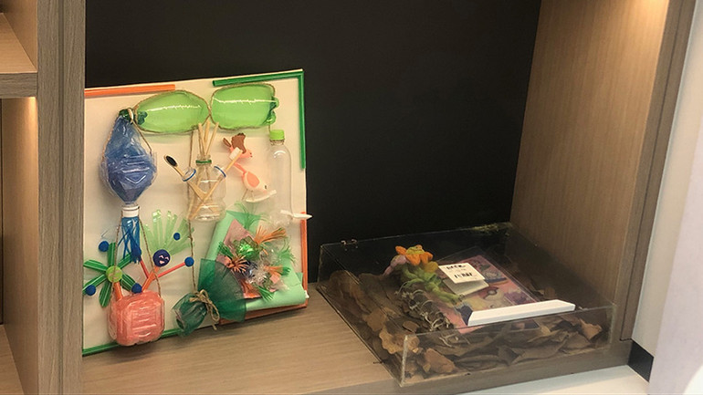 Một sản phẩm dự thi sáng tạo nghệ thuật từ rác.