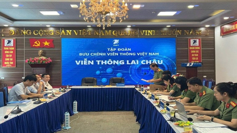 Ban Chỉ đạo phòng, chống khủng bố tỉnh Lai Châu kiểm tra, hướng dẫn tại mục tiêu Viễn thông Lai Châu.