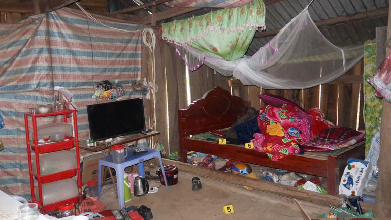 Hiện trường nơi các đối tượng gây án.