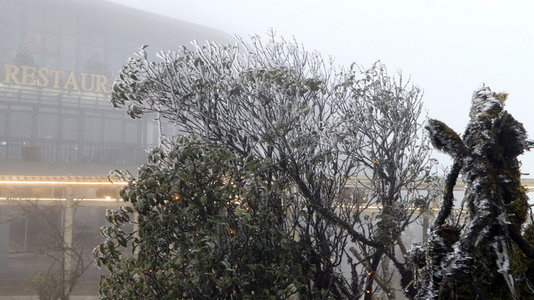 Băng giá xuất hiện trên đỉnh đèo Ô Quy Hồ, cơ quan chức năng khuyến cáo người dân và các lái xe cần lưu ý, chọn lộ trình phù hợp, an toàn.