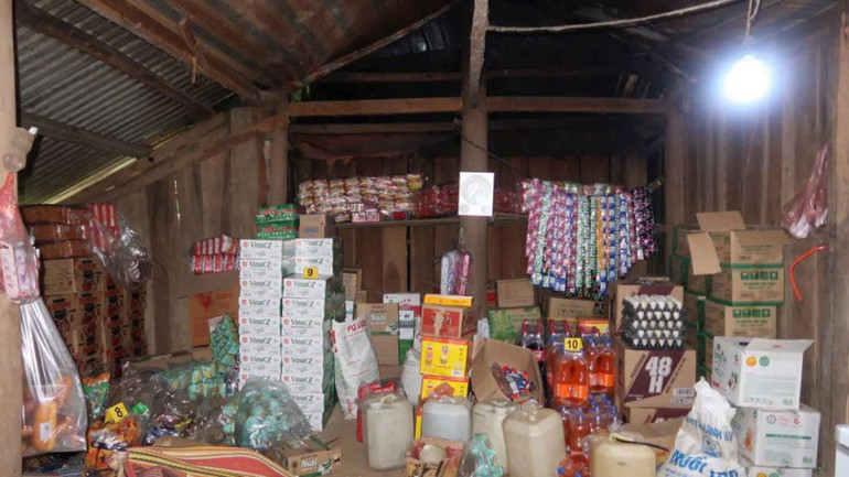 Hiện trường nơi các đối tượng gây án.