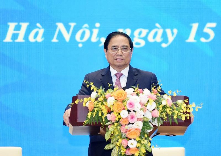 Phát biểu chỉ đạo hội nghị, Thủ tướng Phạm Minh Chính: Chúng ta còn nhiều việc phải làm để mang lại cuộc sống tốt đẹp hơn cho nhân dân nói chung và người phụ nữ nói riêng.