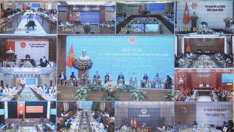 Hội nghị được kết nối trực tuyến từ trụ sở Chính phủ tới UBND các tỉnh, thành phố trực thuộc Trung ương.