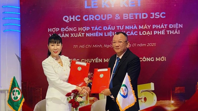 Tập đoàn QHC Global và Công ty cổ phần Đầu tư và Phát triển công nghệ môi trường Bình Phước ký kết hợp đồng hợp tác đầu tư nhà máy phát điện và sản xuất nhiên liệu từ các loại phế thải. Tập đoàn QHC Global và Công ty cổ phần Đầu tư và Phát triển công nghệ môi trường Bình Phước ký kết hợp đồng hợp tác đầu tư nhà máy phát điện và sản xuất nhiên liệu từ các loại phế thải.