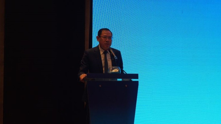 Ông Từ Tiến Phát, Tổng Giám đốc ACB phát biểu tại hội nghị.