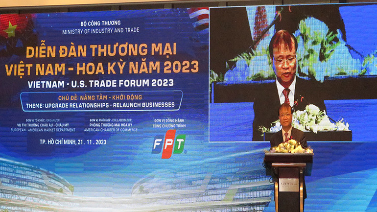 Thứ trưởng Công thương Đỗ Thắng Hải phát biểu tại diễn đàn.