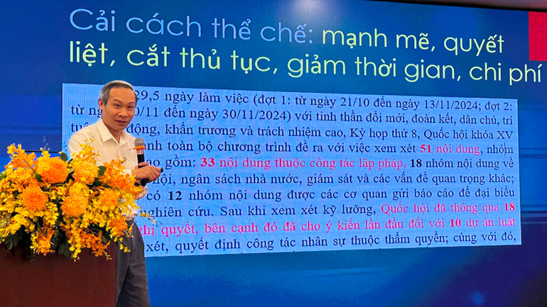 Tiến sĩ Phan Đức Hiếu, Ủy viên Thường trực Ủy ban Kinh tế và Tài chính của Quốc hội, chia sẻ những điểm mới trong Luật số 57/2024/QH15.