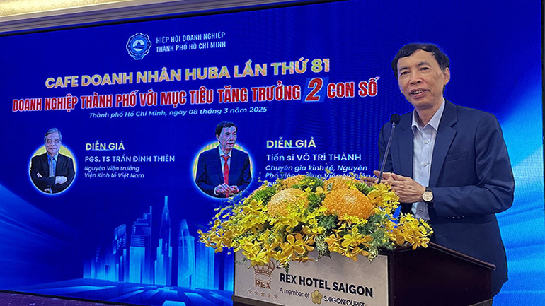 Tiến sĩ Võ Trí Thành phát biểu tại chương trình.