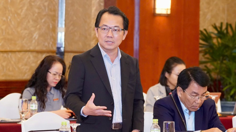 Chủ tịch Hiệp hội Các nhà bán lẻ Việt Nam Nguyễn Anh Đức phát biểu tại diễn đàn. (Ảnh CTV) Chủ tịch Hiệp hội Các nhà bán lẻ Việt Nam Nguyễn Anh Đức phát biểu tại diễn đàn. (Ảnh CTV)