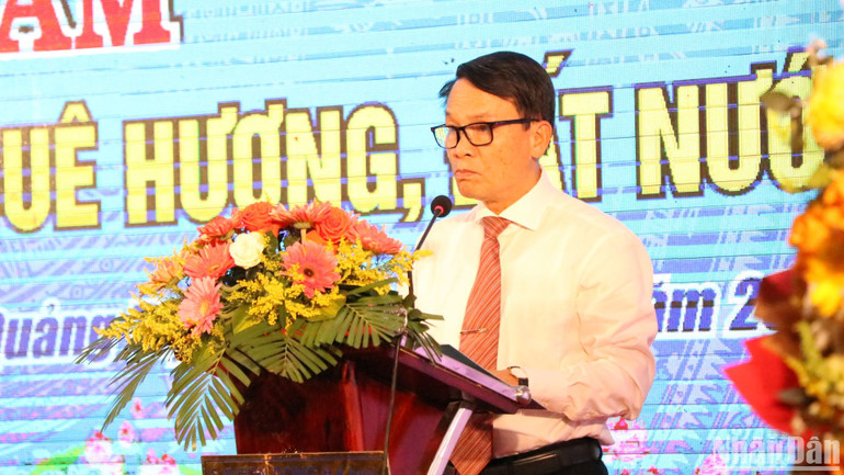 Đồng chí Nguyễn Đức Lợi, Phó Chủ tịch Thường trực Hội Nhà báo Việt Nam phát biểu khai mạc.