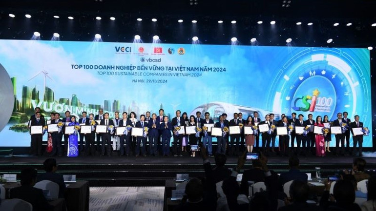 14 đơn vị thành viên VRG nằm trong Top 100 Doanh nghiệp bền vững Việt Nam năm 2024.