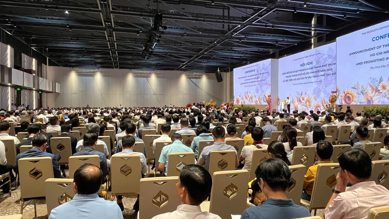 Quang cảnh Hội nghị công bố Đồ án quy hoạch chung thành phố Thủ Đức.