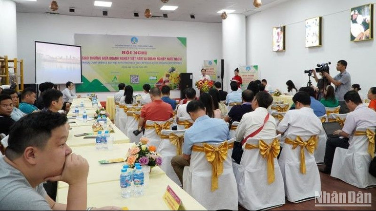 Hội nghị giao thương trực tiếp doanh nghiệp Việt Nam và doanh nghiệp nước ngoài. Hội nghị giao thương trực tiếp doanh nghiệp Việt Nam và doanh nghiệp nước ngoài.