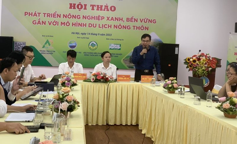 Hội thảo “Phát triển nông nghiệp xanh, bền vững gắn với mô hình du lịch nông thôn” chiều 14/9.