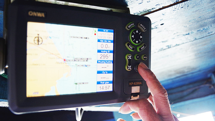 Máy giám sát hành trình quản lý chặt toàn bộ hải trình đánh bắt.