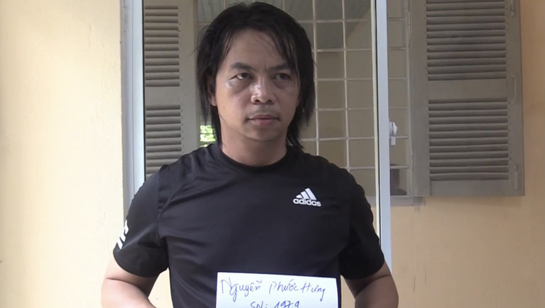 Đối tượng Nguyễn Phước Hưng bị tạm giữ. Đối tượng Nguyễn Phước Hưng bị tạm giữ.