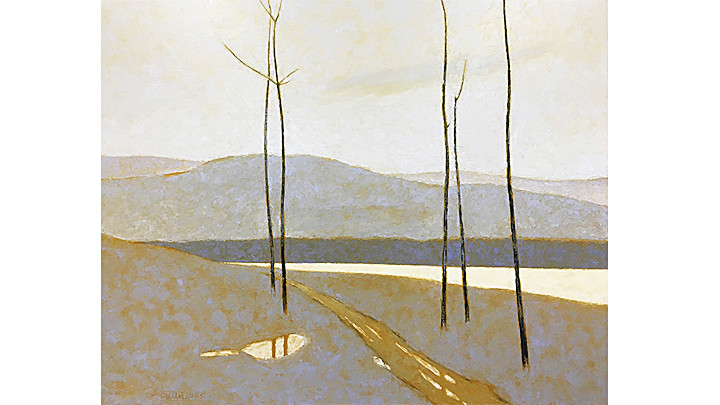 “Ngày lạnh” (sơn dầu, 80 x 100 cm, tranh họa sĩ Đặng Tiến).