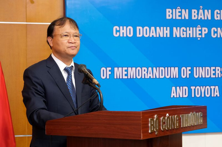 Thứ trưởng Công thương Đỗ Thắng Hải phát biểu tại Lễ ký kết.