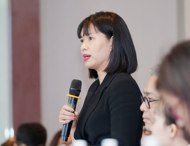 Bà Đinh Thị Thu Thủy, Phó Vụ trưởng Pháp chế (Bộ Y tế) kiến nghị có văn bản pháp lý định nghĩa rõ ràng về thuốc lá thế hệ mới.