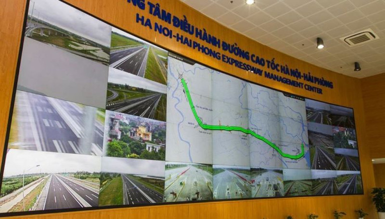 Trung tâm điều hành đường cao tốc Hà Nội-Hải Phòng.