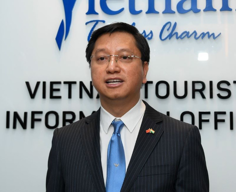 Đại sứ Việt Nam tại Ấn Độ Nguyễn Thanh Hải phát biểu.