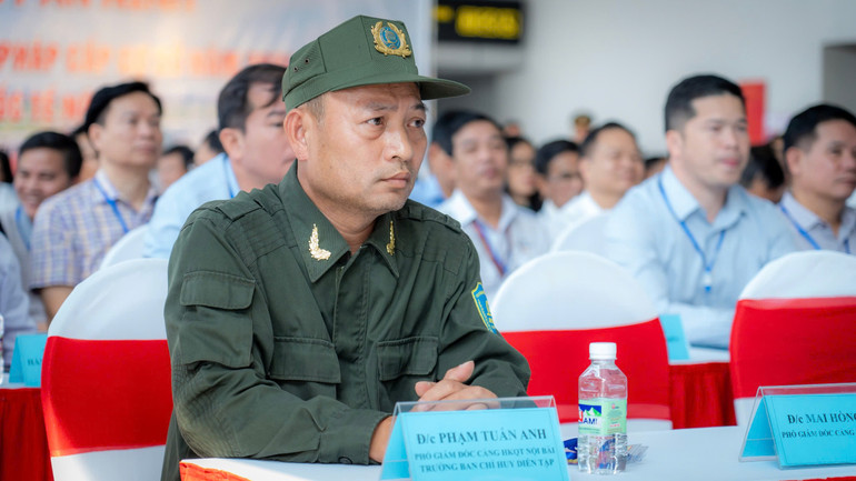 Ông Phạm Tuấn Anh - Phó giám đốc Cảng, Trưởng Ban chỉ huy Diễn tập KN-07.
