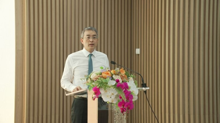 Ông Đặng Ngọc Hòa, Chủ tịch Hội đồng quản trị Vietnam Airlines phát biểu ý kiến.