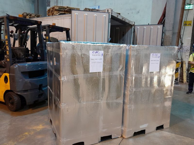 Vải quả được bảo quản kỹ lưỡng và ưu tiên chất xếp trong quá trình xử lý.