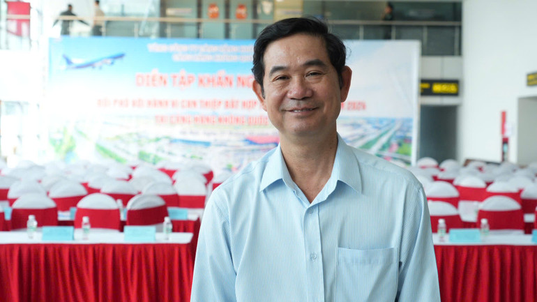 Ông Phạm Văn Hảo - Phó Cục trưởng Cục Hàng không Việt Nam đánh giá cao công tác tổ chức Diễn tập KN-07.