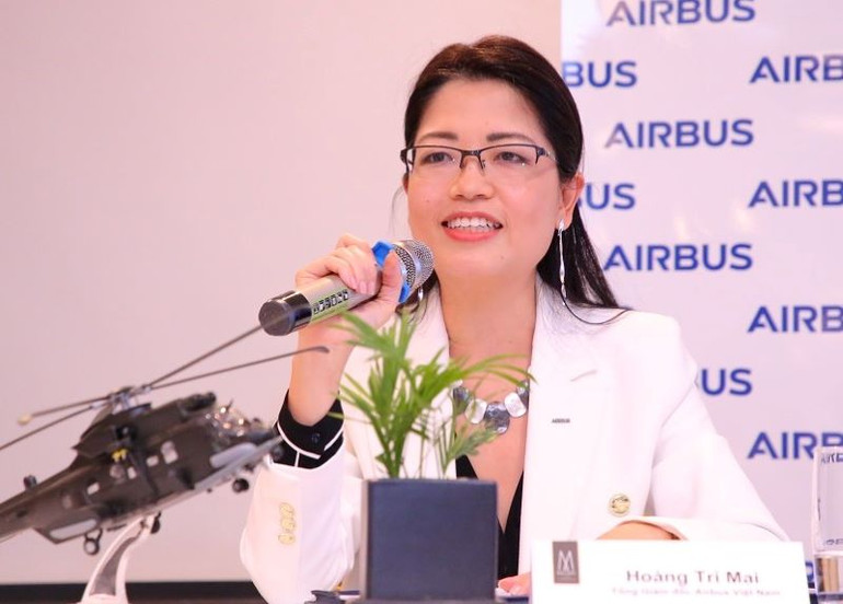 Bà Hoàng Tri Mai, Tổng Giám đốc Airbus tại Việt Nam.