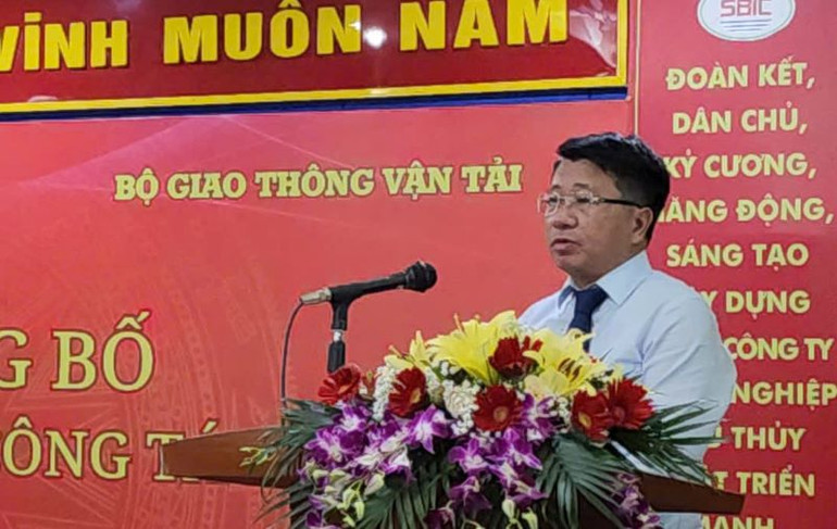 Tân Chủ tịch Hội đồng thành viên SBIC Phạm Hoài Chung phát biểu nhận nhiệm vụ.