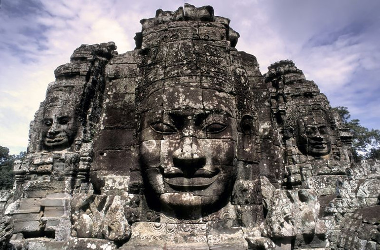 Đền Bayon (Siem Reap, Campuchia).
