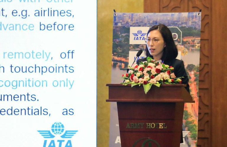 Bà Shu Hui Bian, Giám đốc phụ trách trải nghiệm hành khách, bộ phận khai thác an toàn và an ninh của IATA khu vực châu Á-Thái Bình Dương giới thiệu về One ID.