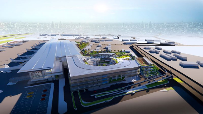 Phối cảnh Nhà ga hành khách T3, Cảng Hàng không quốc tế Tân Sơn Nhất.