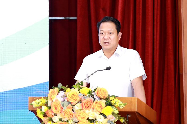 Ông Lê Hoàng Minh, Chủ tịch Hội đồng thành viên VATM phát biểu.