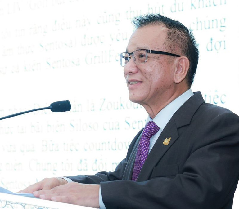 Ông Chin Sak Hin, Phó Tổng Giám đốc kiêm Giám đốc Tài chính SDC phát biểu tại sự kiện.