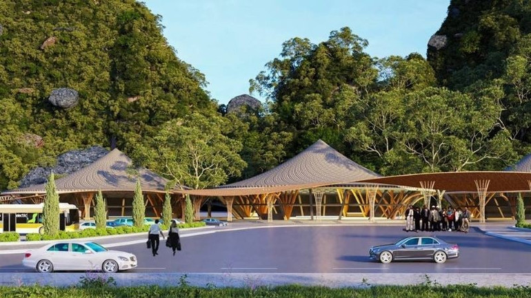 Phối cảnh trạm dừng nghỉ trên tuyến cao tốc Đồng Đăng-Trà Lĩnh đang được đầu tư.